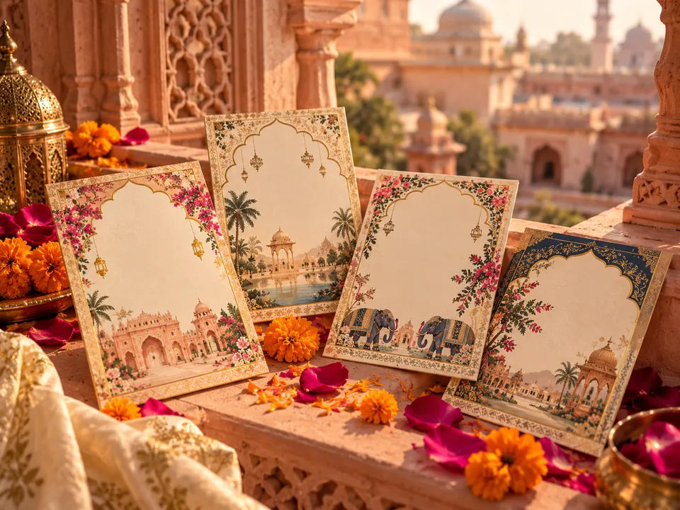 Wedding itinerary cards for weddings in Jaipur