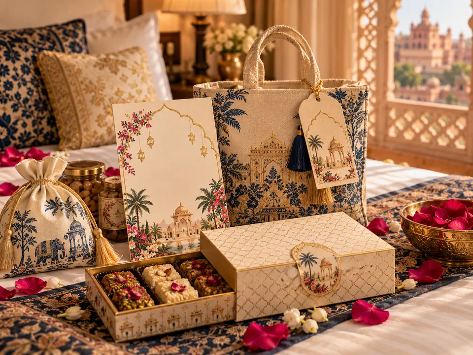 Welcome notes & room drops for weddings in Jaipur